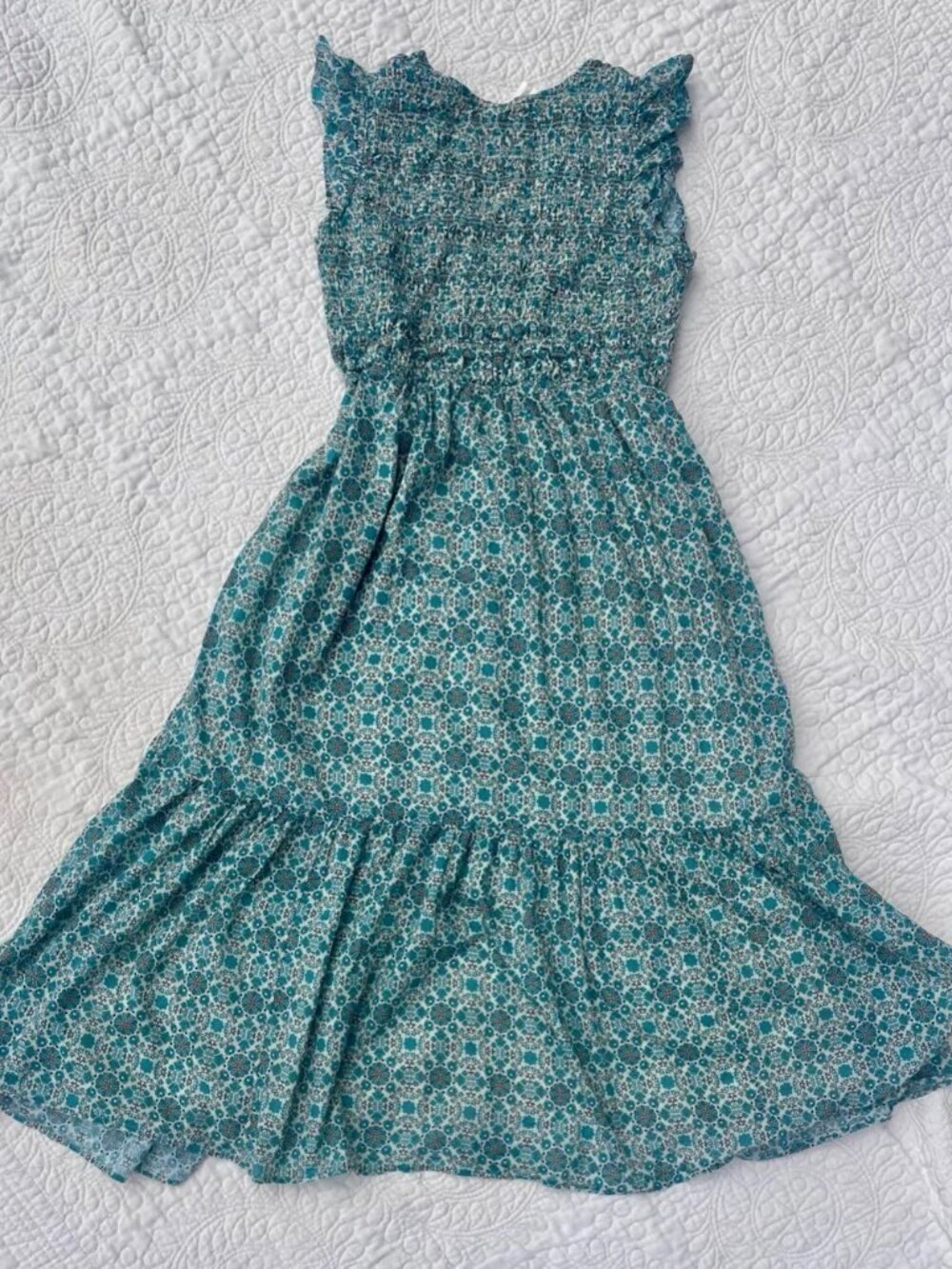 Anthropologie Peregrine Maxi Dress Teal Floral - Picture 4 of 4